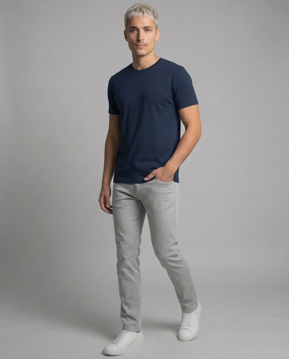 T-shirt Cotton Pima Marinho